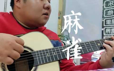 麻雀吉他谱-李荣浩-扫弦版-吉他教学视频