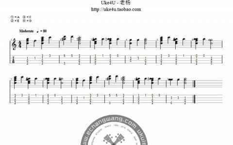 小星星ukulele指弹谱-小星星尤克里里简单版