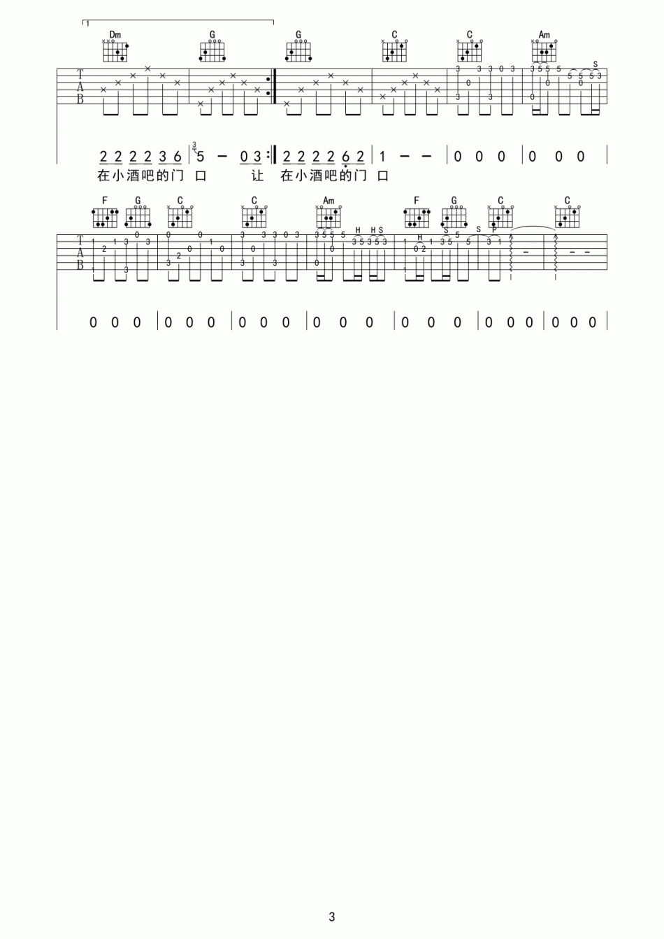 《写给成都的歌》吉他谱-赵雷插图4