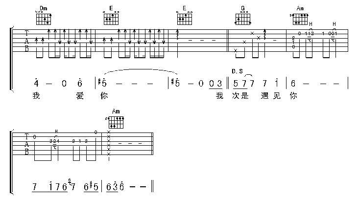 墓志铭吉他谱 C调简单版-水木年华插图4