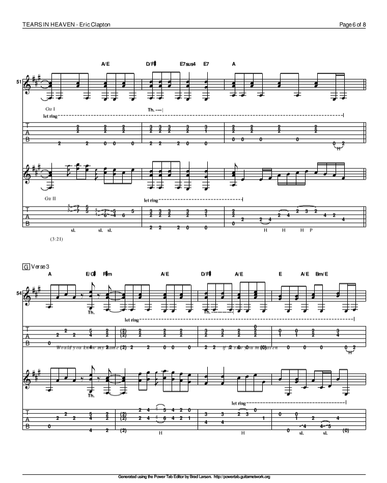 泪洒天堂指弹谱 原调六线谱-精选版-Eric Clapton插图10