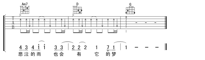 紫雨吉他谱 G调六线谱-齐秦插图2