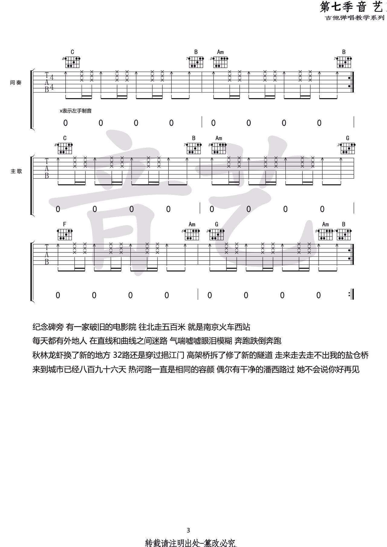 热河吉他谱-C调-李志插图4