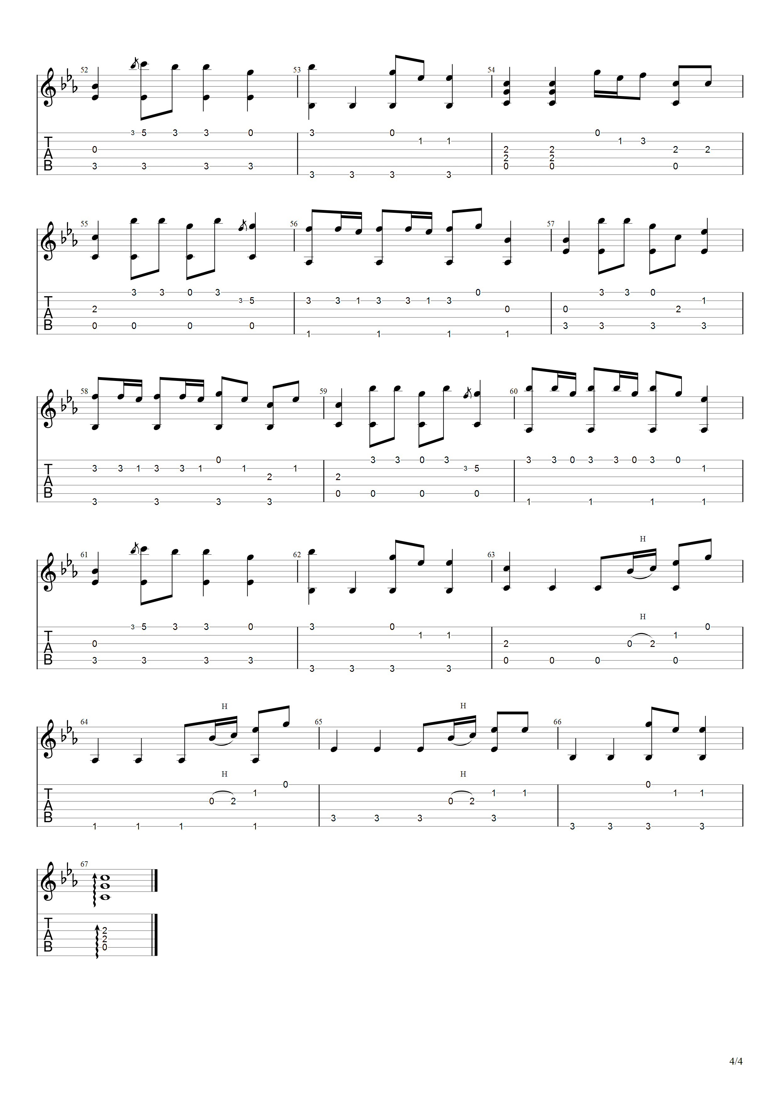 吉他源-芒种吉他谱-带前奏版指弹六线谱-指弹吉他谱插图3