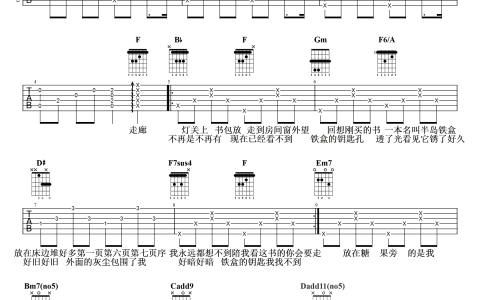 《半岛铁盒》吉他谱-周杰伦-D调原版弹唱六线谱-高清图片谱