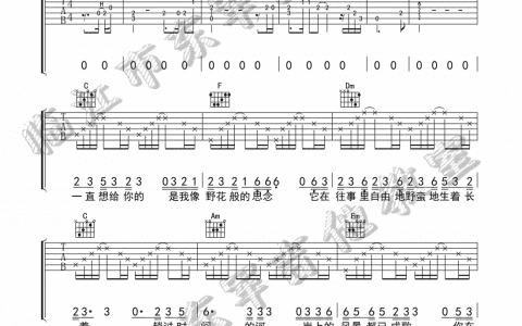 《三千个月亮》吉他谱-徐誉滕-C调原版弹唱谱-高清六线谱