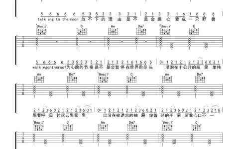 《心如止水》吉他谱-Ice Paper-F调原版弹唱六线谱-高清图片谱