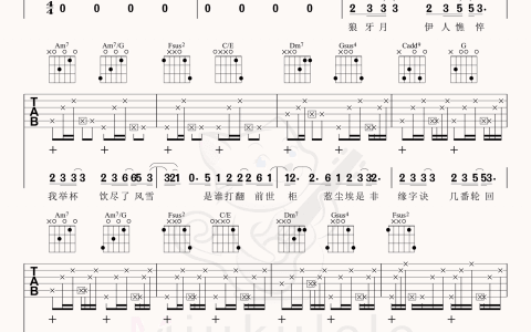《发如雪》吉他谱-周杰伦-C调原版六线谱-吉他弹唱教学