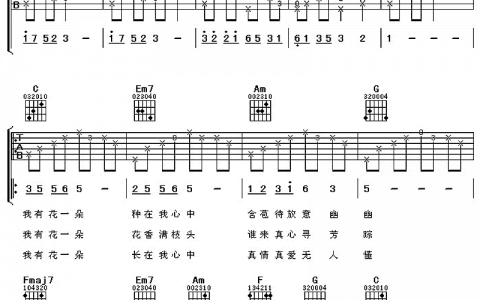 《女人花》吉他谱-梅艳芳-C调简单版弹唱谱六线谱-高清图片谱