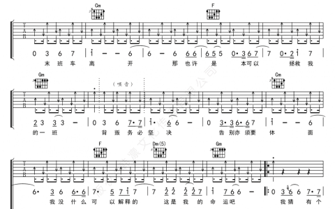 达尼亚吉他谱-朴树-《达尼亚》原版弹唱六线谱-高清图片谱