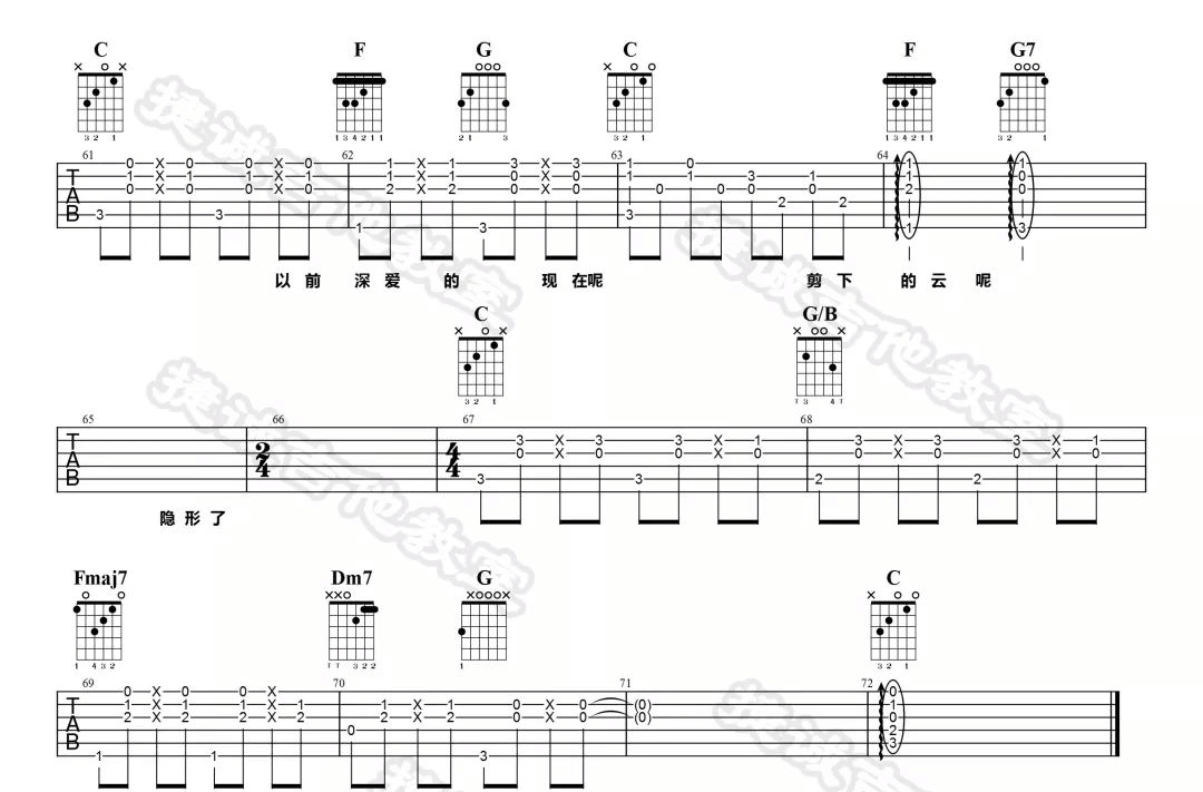 剪云者吉他谱-林俊杰-《剪云者》C调原版弹唱谱-高清六线谱插图3
